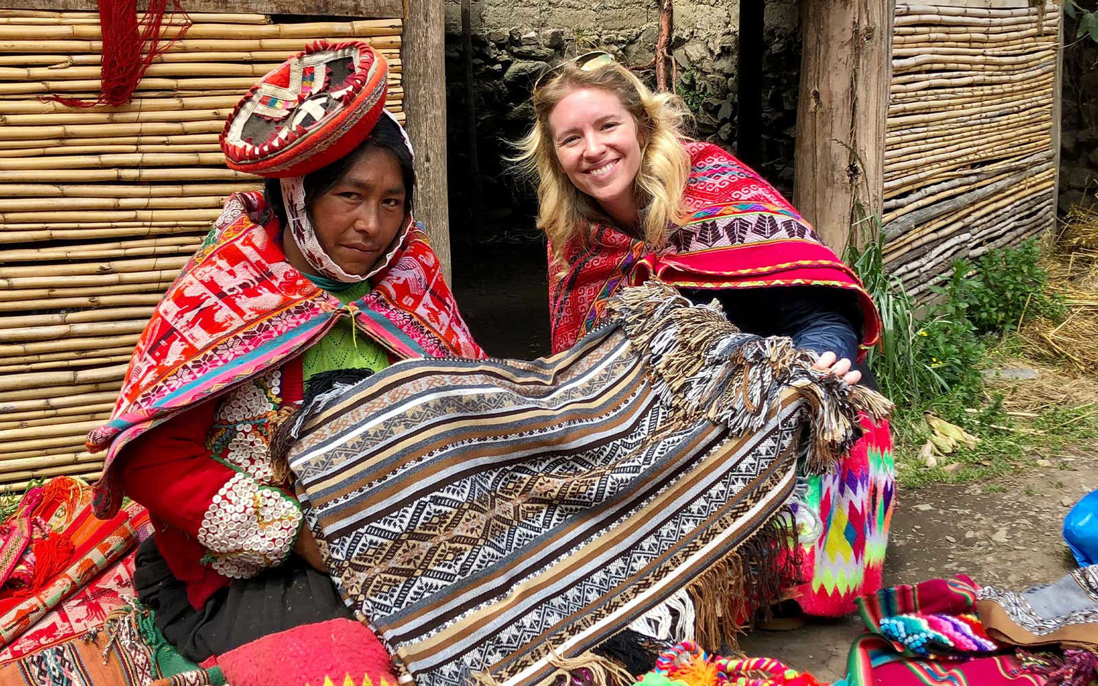 peru blanket weaving